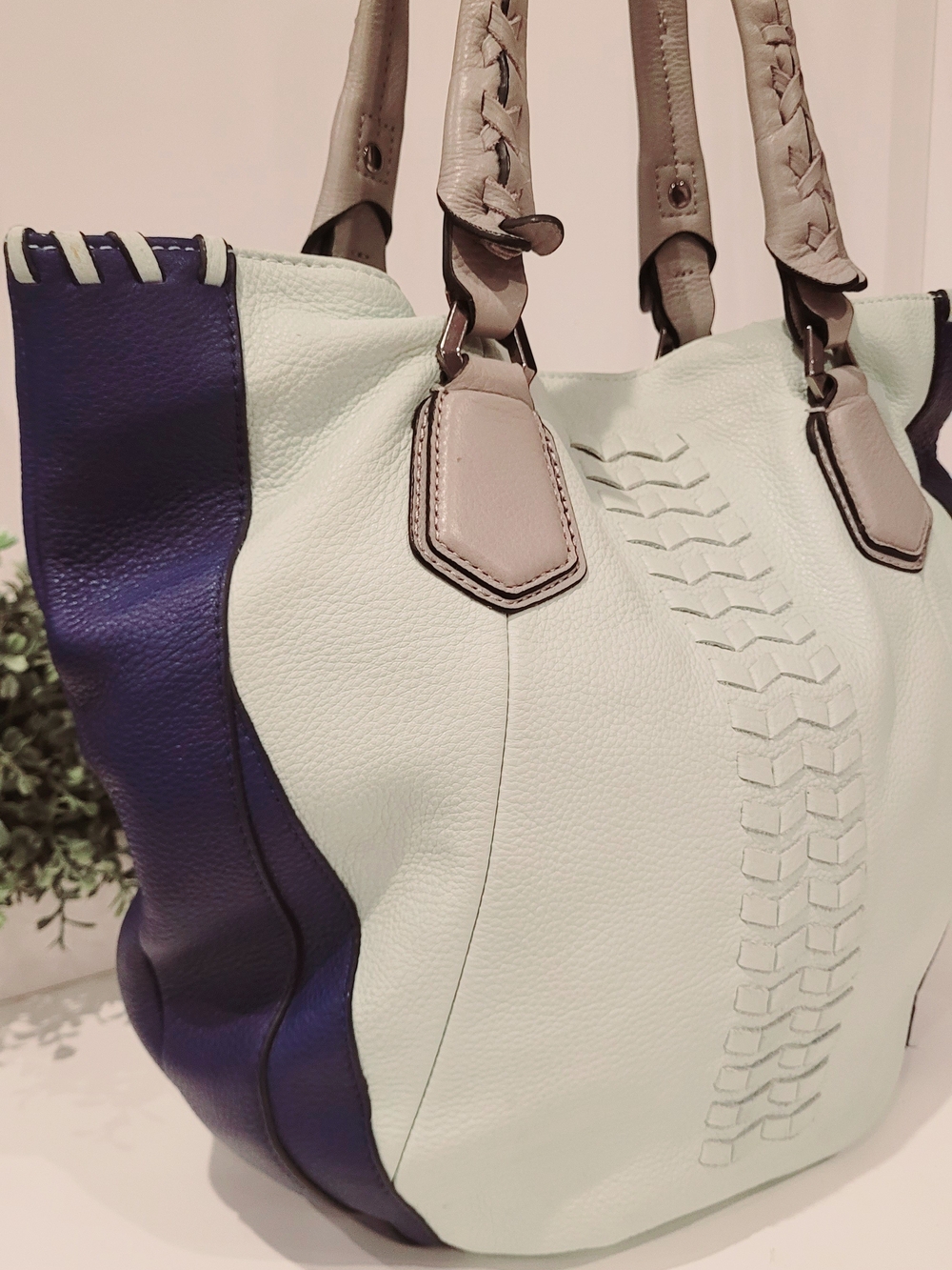 orYANY Lyssie Tri-Color Pebbled Leather Hobo - Picture 2 of 10